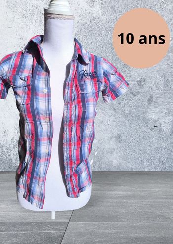Chemise manches courtes coton 10 ans Firefly Original excellent état