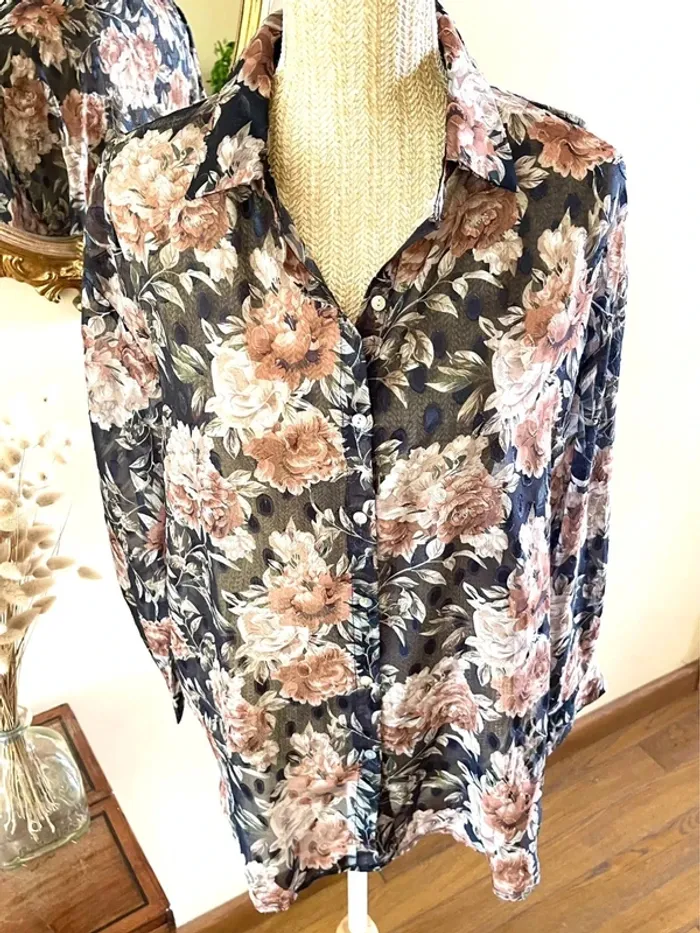Sublime Haut manche longue Transparent Floral Sophyline taille M/L - photo numéro 20