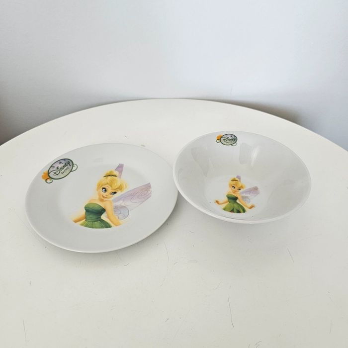 Lot assiette + bol La fée clochette Disney