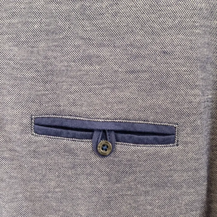 Polo Gris Bleu été manches courtes - Burton Menswear - M - T-shirt homme élégant A1540 - photo numéro 4