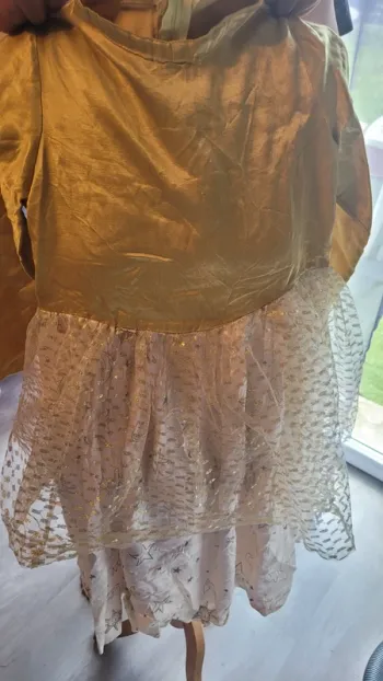 Déguisement robe doré et blanche
