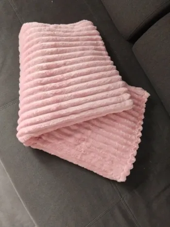 Plaid 2m x 2.30m rose