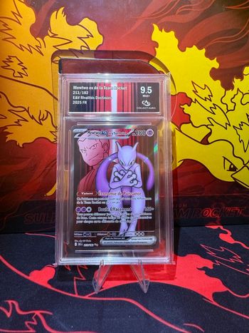Carte Pokémon Mewtwo ex de la Team Rocket 213/182 CollectAura 9.5