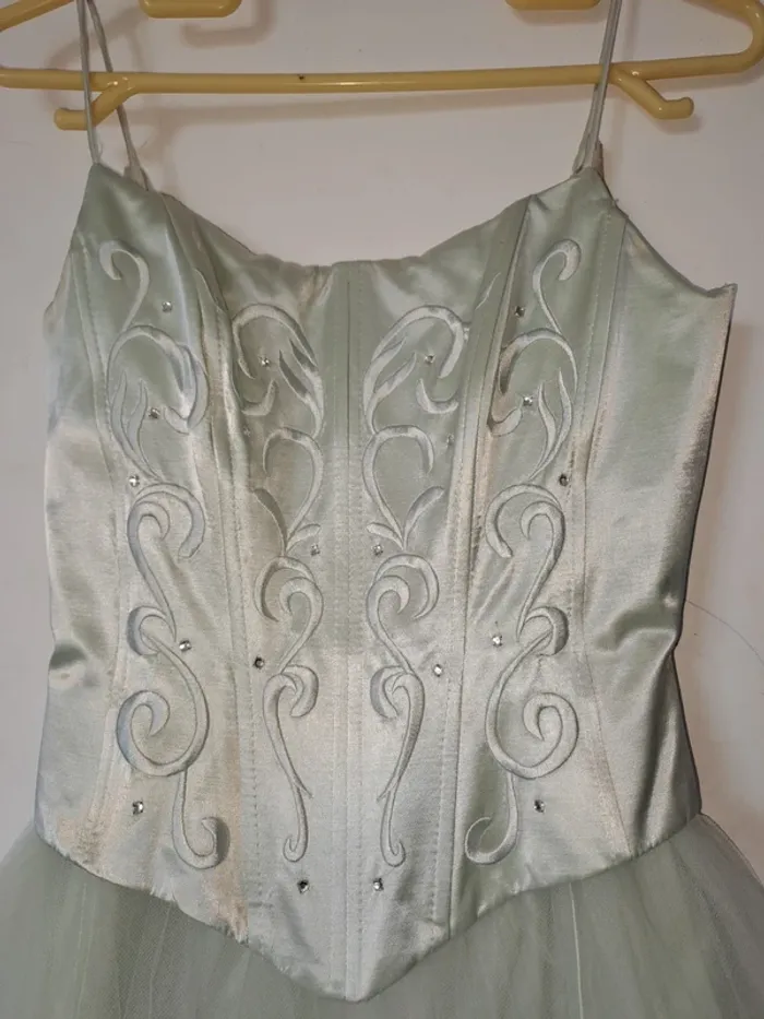 Très belle robe de soirée vintage Verte - photo numéro 5