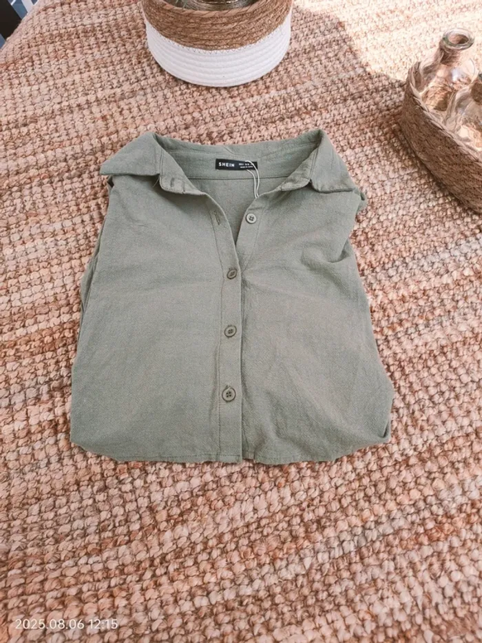 Chemise neuve effet court et longue manche t36 - photo numéro 4