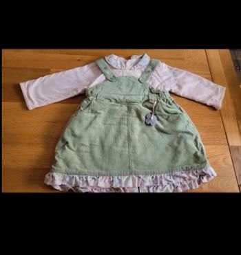 Ensemble robe velour et teeshirt assortis manches longues