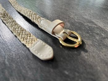 Ceinture fine lin et doré 