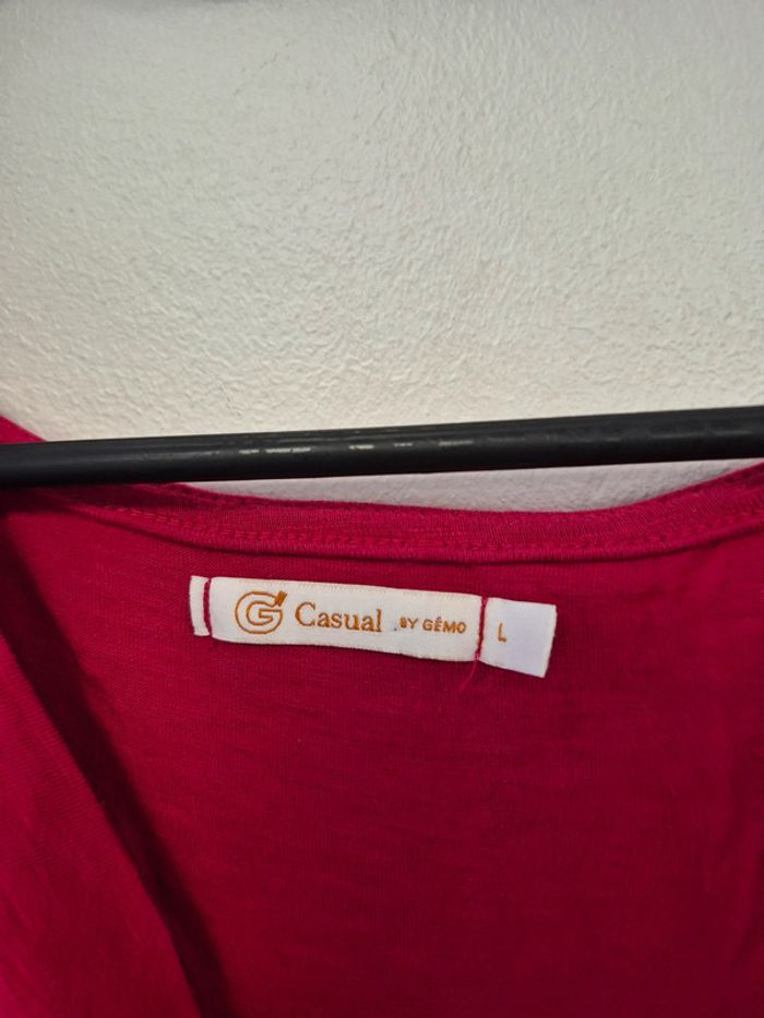Robe casual rose taille l gémo - photo numéro 2