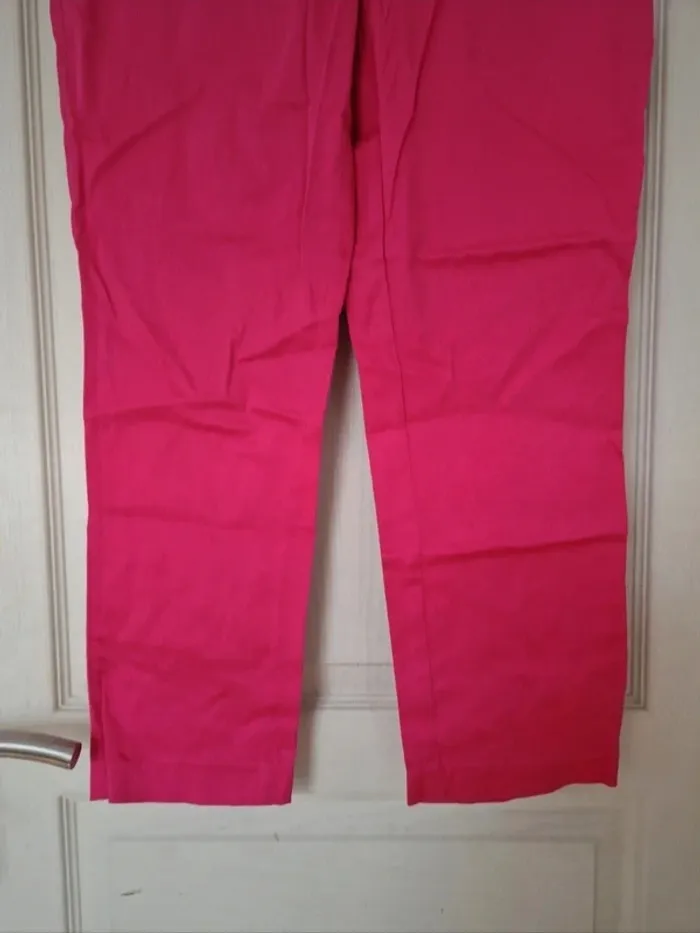 Jolie pantacourt rose fushia femme phildar taille L/40 - photo numéro 3