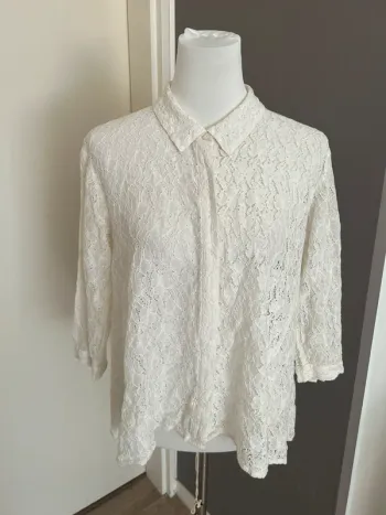 Masai chemise cardigan dentelle écru bohème chic été
