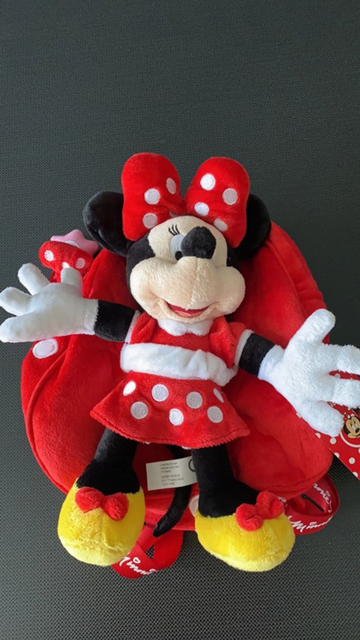 Sac à dos avec peluche Minnie - photo numéro 2