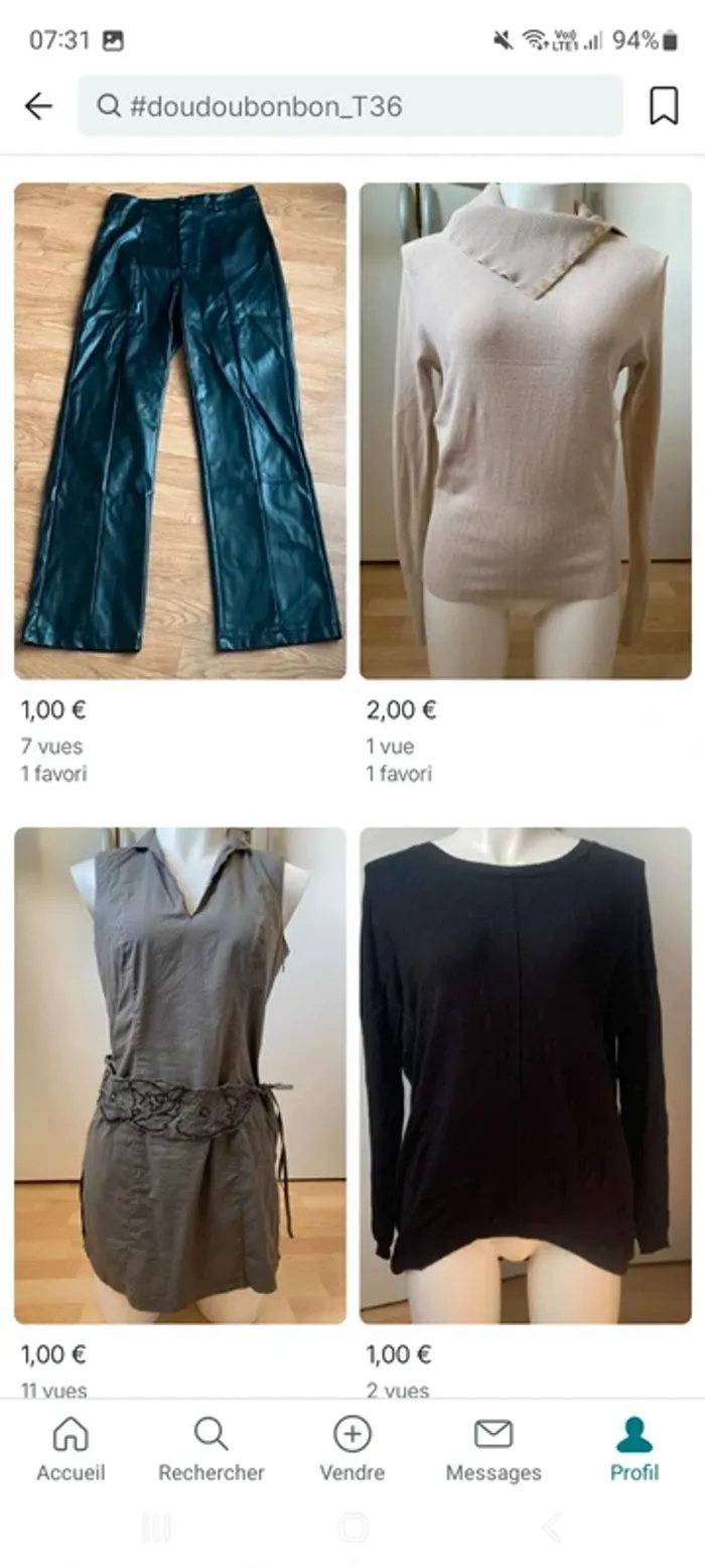 Tout vêtements 1€ passe à 0,50cts dès 2 articles - photo numéro 2