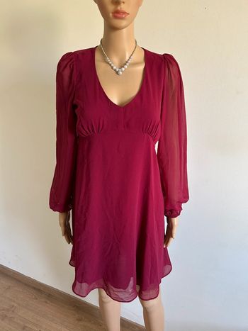 Robe bordeaux neuve à manches longues Naf Naf taille 34