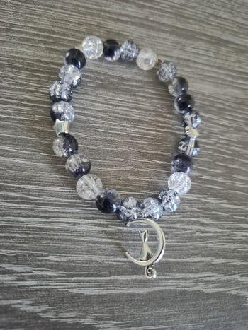 Bracelet gris chat