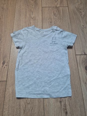 Tee-shirt MC tape à l'œil gris chiné "mon lapin" 36m en parfait état