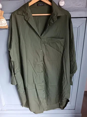 Longue chemise kaki