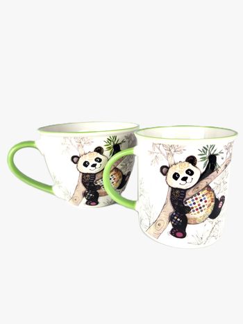Ensemble Kiub – Bol & Tasse / Mug Panda – Collection "Bug Art"