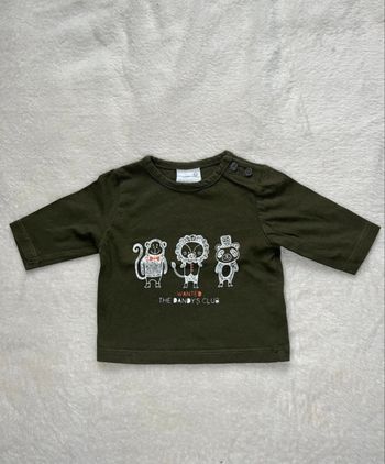 t-shirt bébé trop mignon style dandy 🐒🦁🐻 – 1 mois