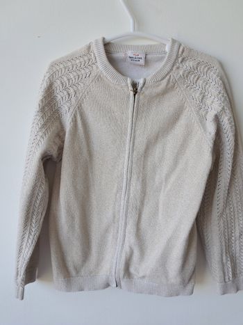 Gilet beige paillete 6 ans