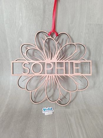 Plaque prénom en bois