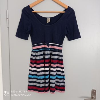 Robe marine à rayures t38