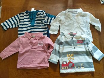 Lot polo manches longues 6mois