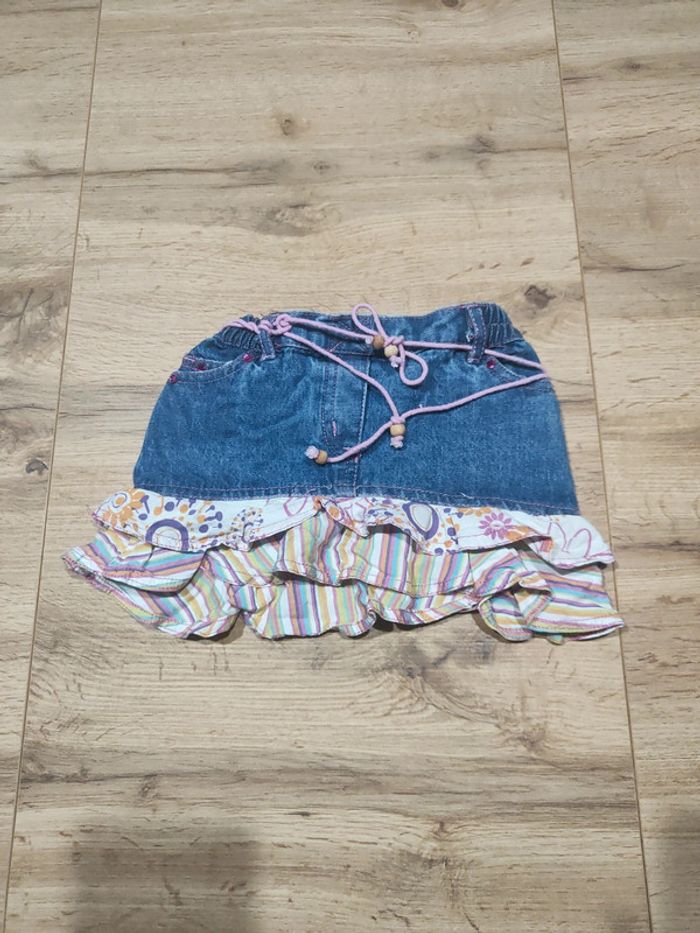 Jupe en jean strass perles 3 ans