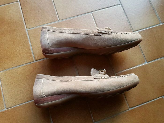 Mocassins cuir daim beige GEOX T38 - photo numéro 2