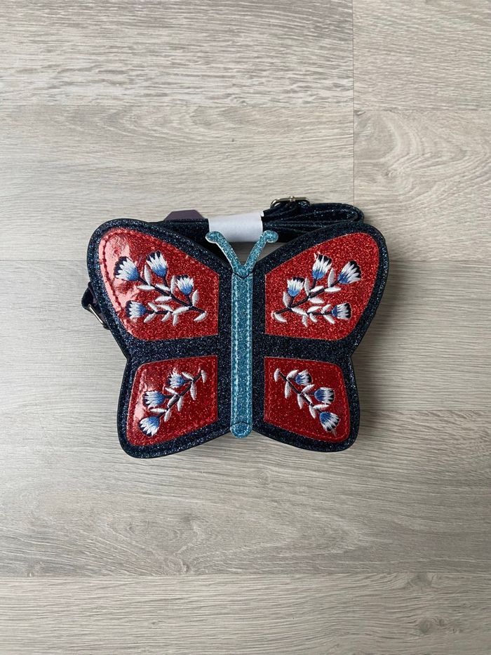 Sac a bandoulière papillon brillant