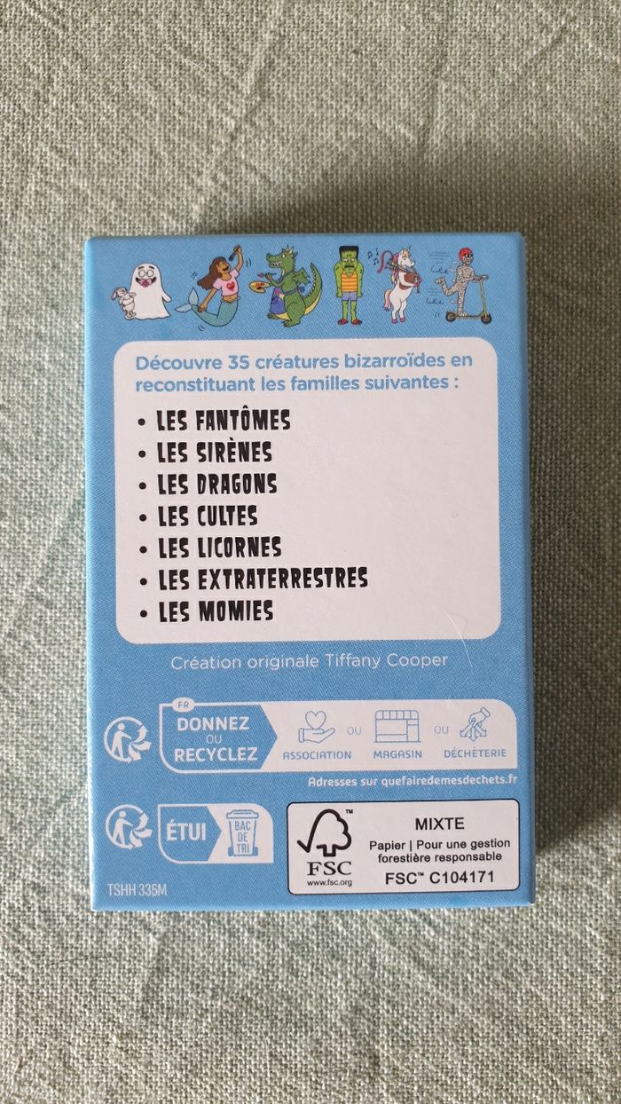 Neuf jouet cartes jeu de 7 familles les créatures bizarroides - photo numéro 2