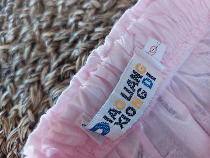 Jupe taille élastique rose coton et dentelle 6 ans - photo numéro 3