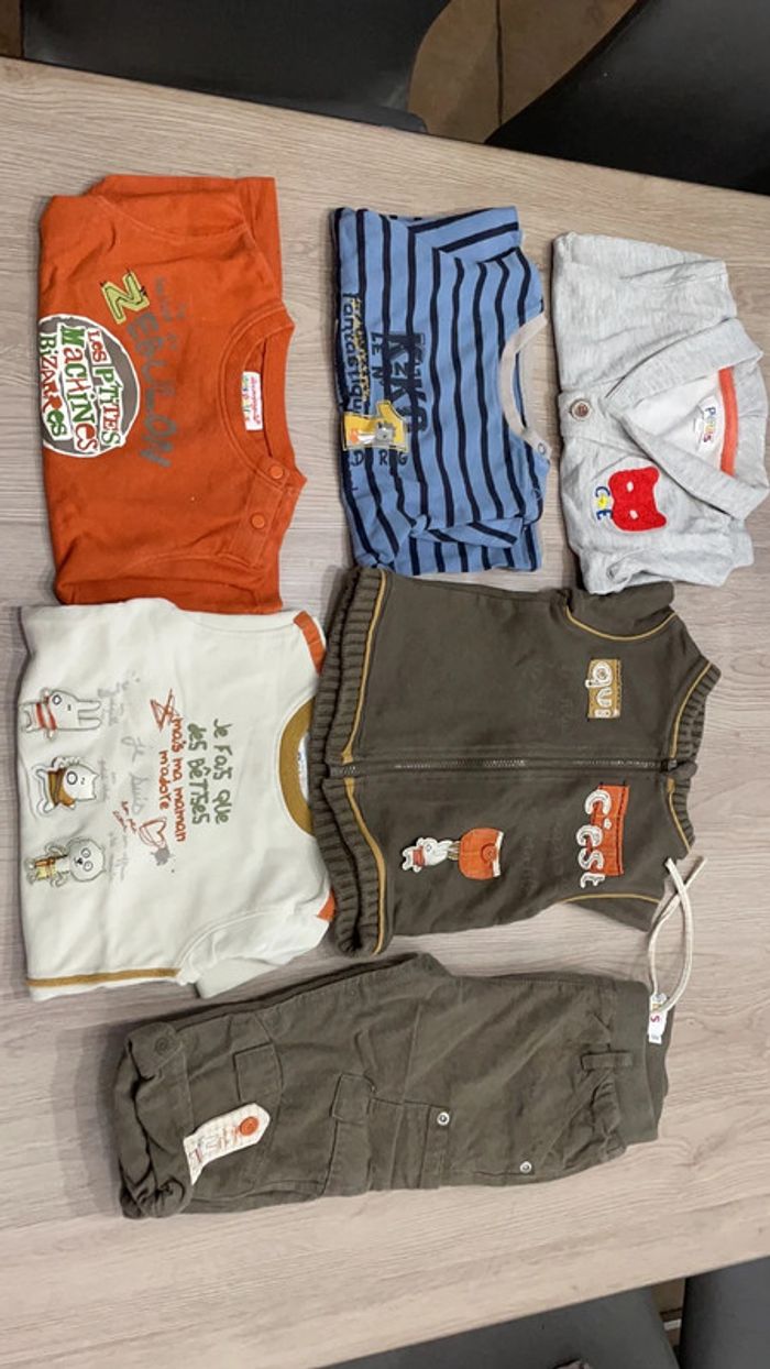 Lot de 6 vêtements LCDP en 18 mois