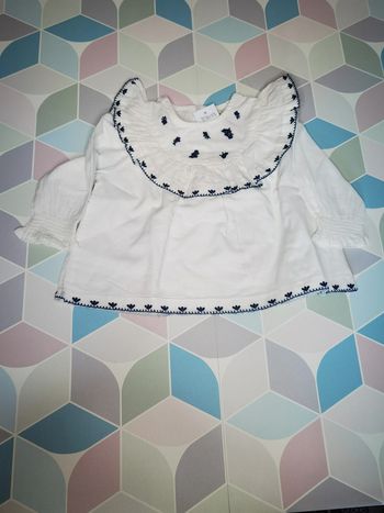 D3833 - blouse fille 9 mois