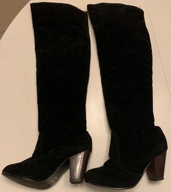 Bottes cuissardes en daim
