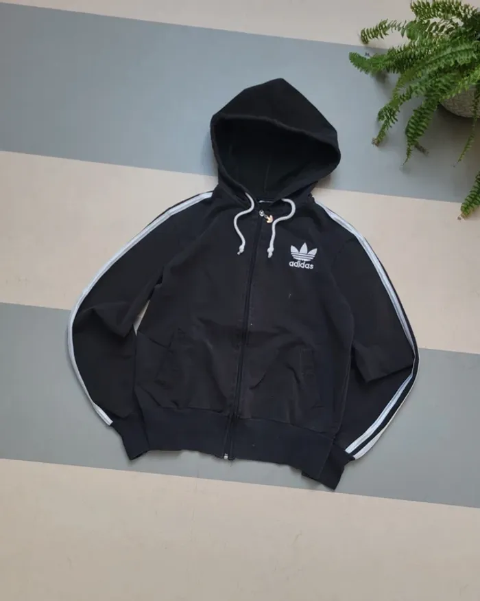 Gilet adidas noir et blanc taille 36 S  vintage