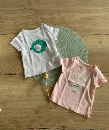 Lot de 2 t-shirt fille  9mois - obaibi