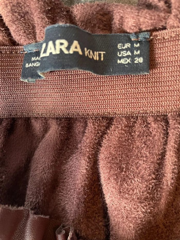 Jupe courte simili cuir bordeaux - photo numéro 6