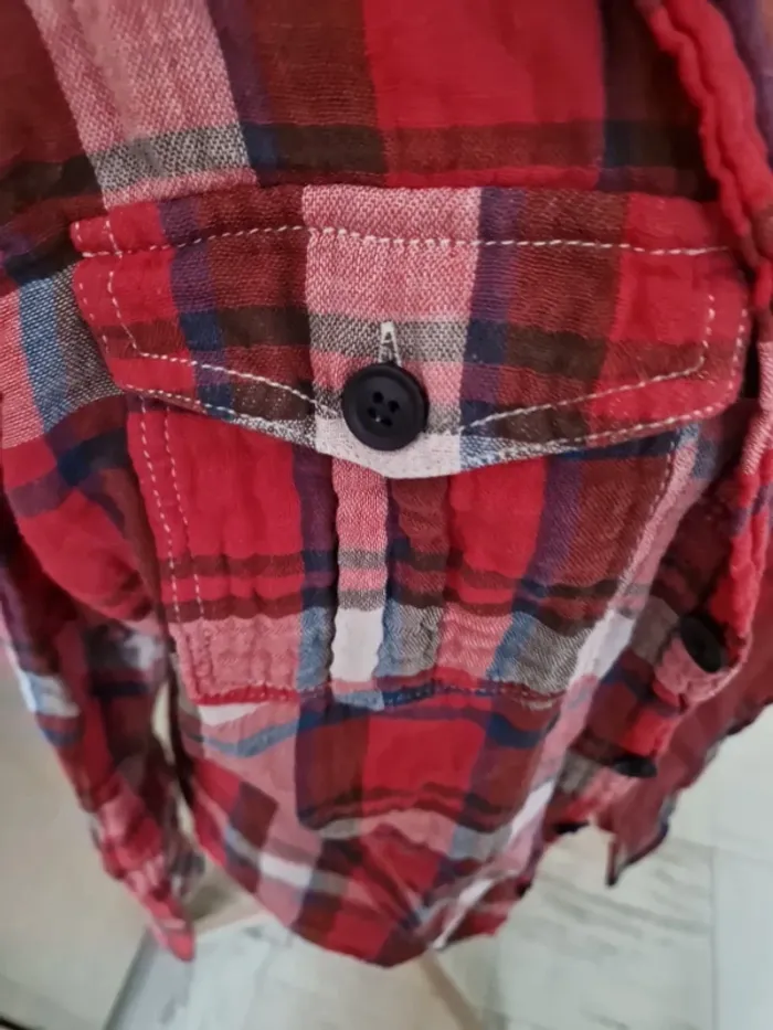Chemise à carreaux manches longues - photo numéro 3