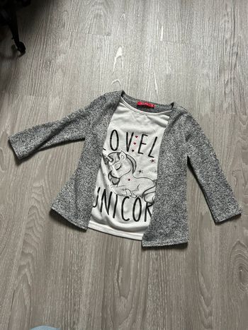 Tee shirt licorne gilet intégré