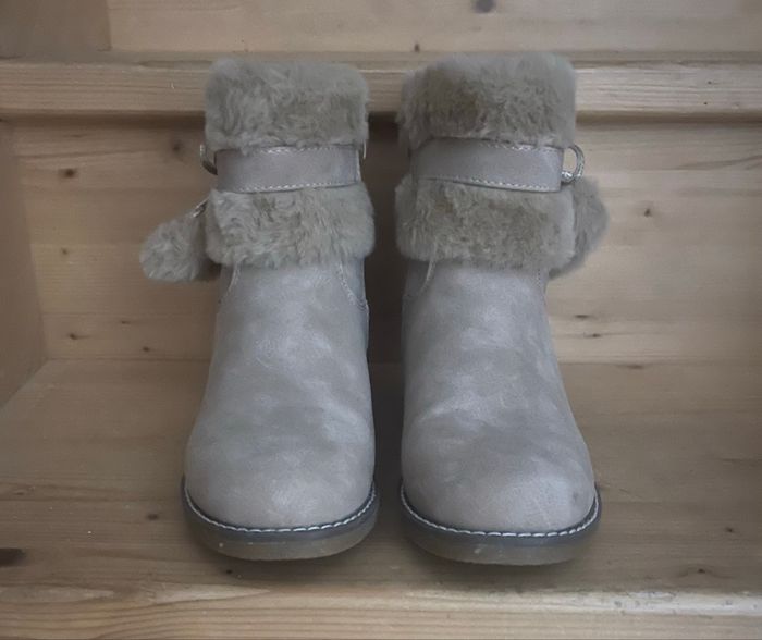 Bottines Beige  fille avec fermeture éclair - photo numéro 3