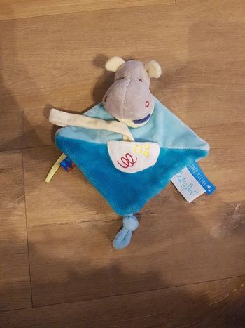 Doudou plat hippopotame