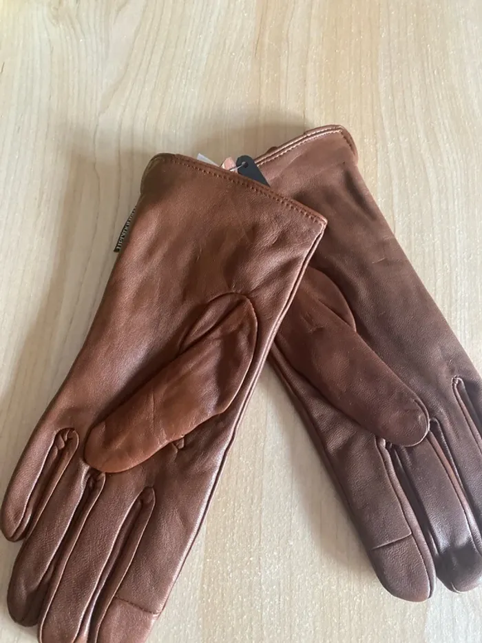 Gants femme en cuir Manoukian taille S M neufs - photo numéro 4