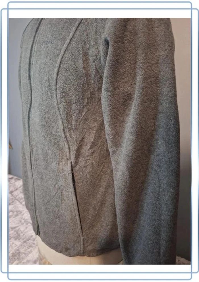 polaire full zip columbia femme gris foncé - taille S / logo brodé (271) - photo numéro 5