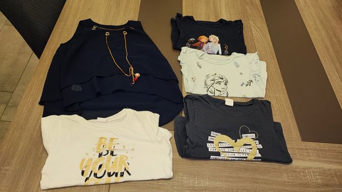 Lot de 5 t-shirt manche courte fille 5 ans 🦋