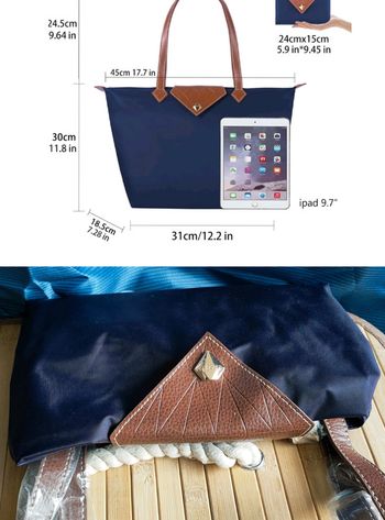 Grand sac à main étanche, pliable violet