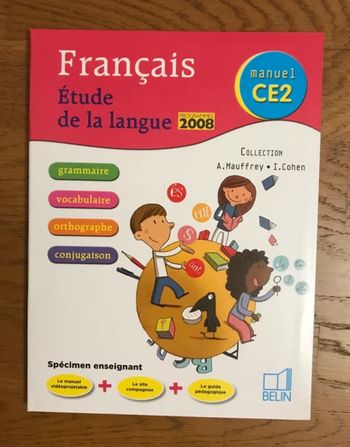 Français - Étude de la langue CE2  - Manuel élève