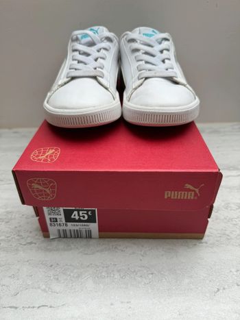 Basket puma blanche bleu et holographique T31 TBE