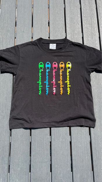 T shirt manches courtes noir champion taille 11/12 ans