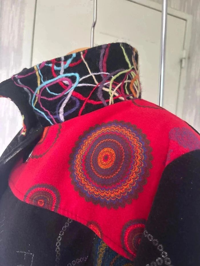 Manteau patchwork taille 58 made in italy• - photo numéro 4