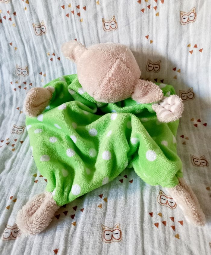 Doudou mouton sheep vert pois blanc - photo numéro 2